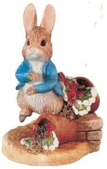 Peter Rabbit with plant pot