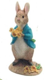 Peter Rabbit with daffodils